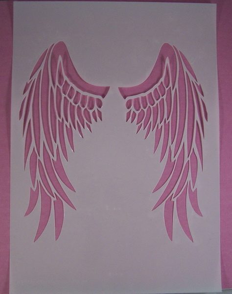 Stencil Angelwings stijl 1 A4