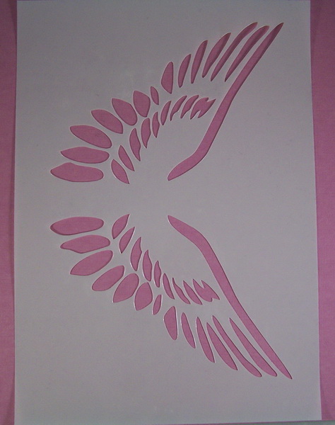 Stencil Angelwings stijl 2 A4