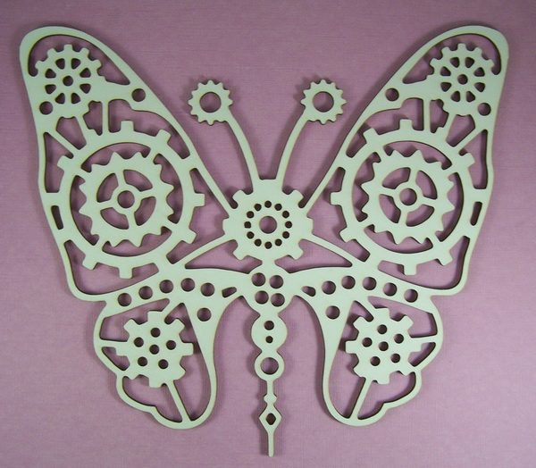 Chipboard Steampunk Butterfly X-Large