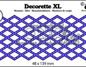 Crealies Decorette XL no. 01 Diamond with stitch 48x139mm
