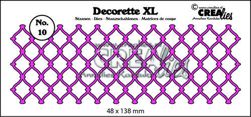 Crealies Decorette XL no. 10 gevlochten draadwerk 48x138 mm