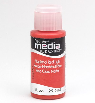 Mixed Media Acrylics Napthol Red Light