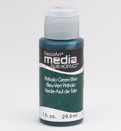 Mixed Media Acrylics Phthalo Green-Blue