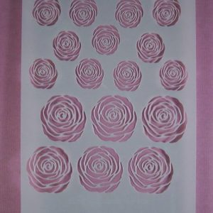 Stencil background roses