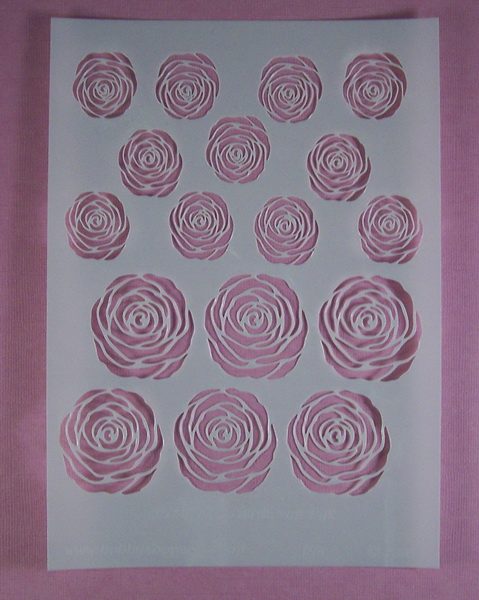 Stencil background roses