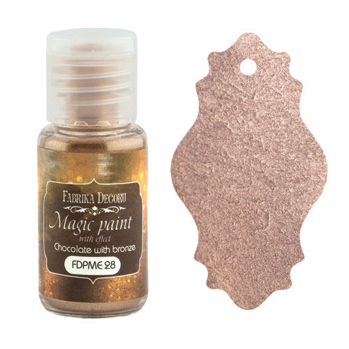 DRY PAINT MAGIC PAINT WITH EFFECT CHOCOLATE WITH BRONZE 15ML