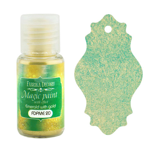 DRY PAINT MAGIC PAINT WITH EFFECT EMERALD WITH GOLD 15ML