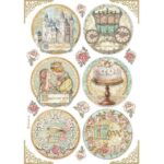 Stamperia Rice Paper A4 Sleeping Beauty Rounds (DFSA4576)