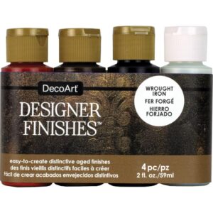 DecoArt Designer Finishes Paint Pack Wrought Iron 4/Pkg