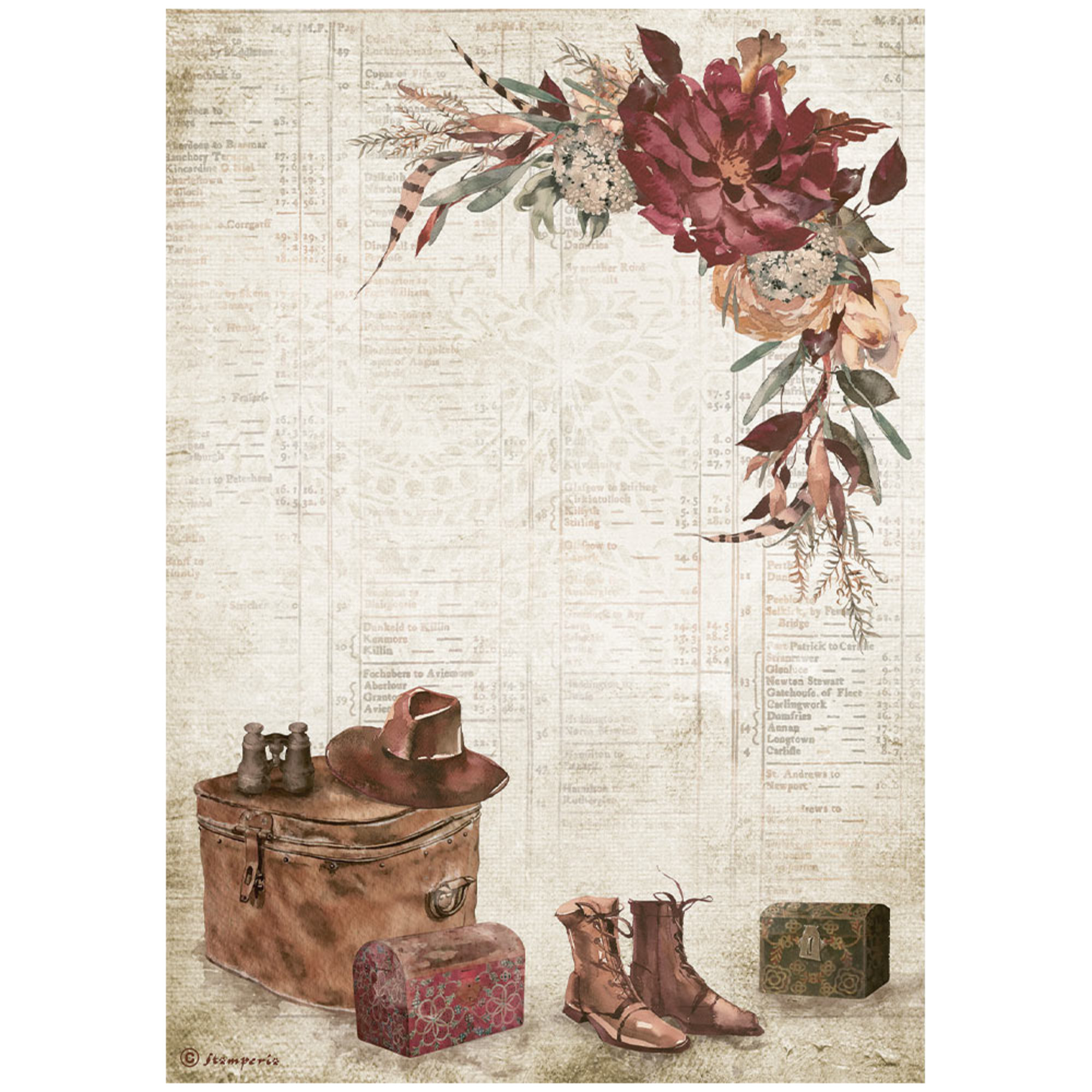 A4 Rice Paper Our Way Country Elements (DFSA4714)