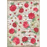 A4 Rice Paper Desire Red Roses (DFSA4720)
