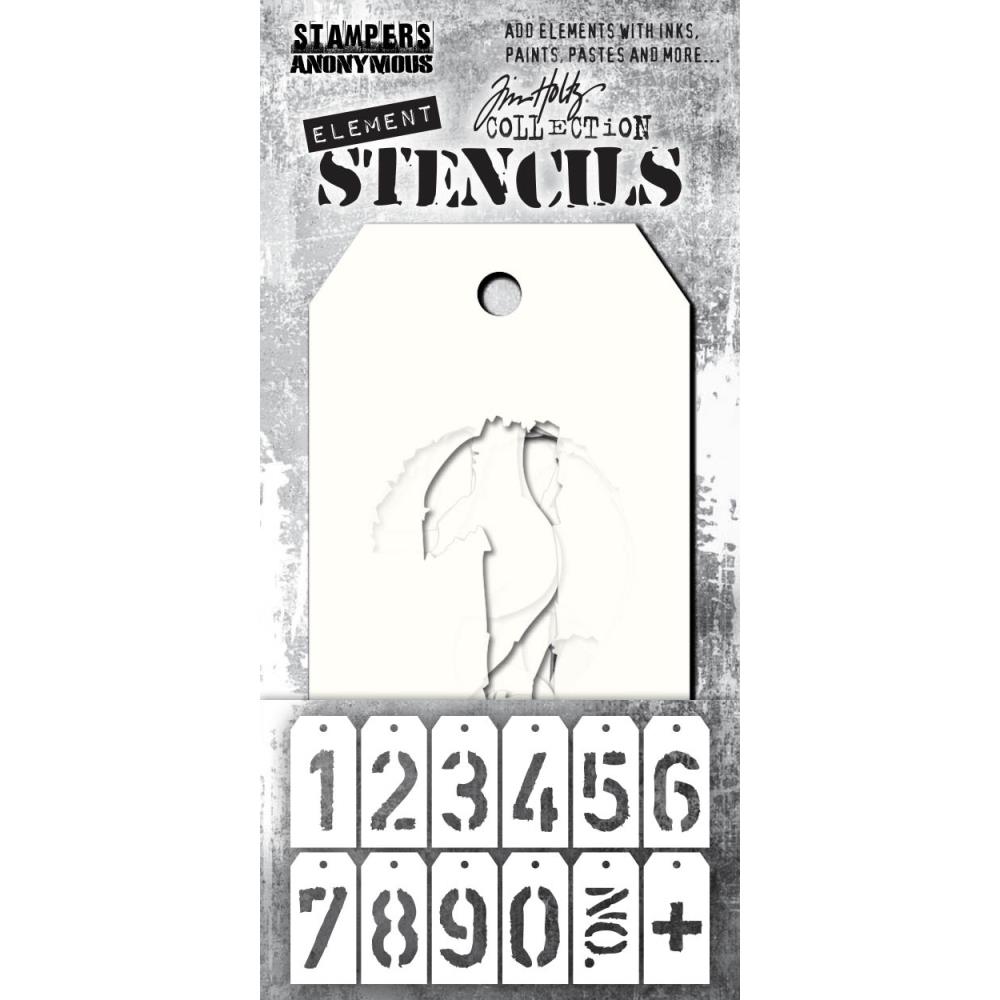 Tim Holtz Element Stencils 12/Pkg Freight