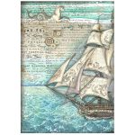 Songs of the Sea A4 Rice Paper Sailing Ship (DFSA4811)