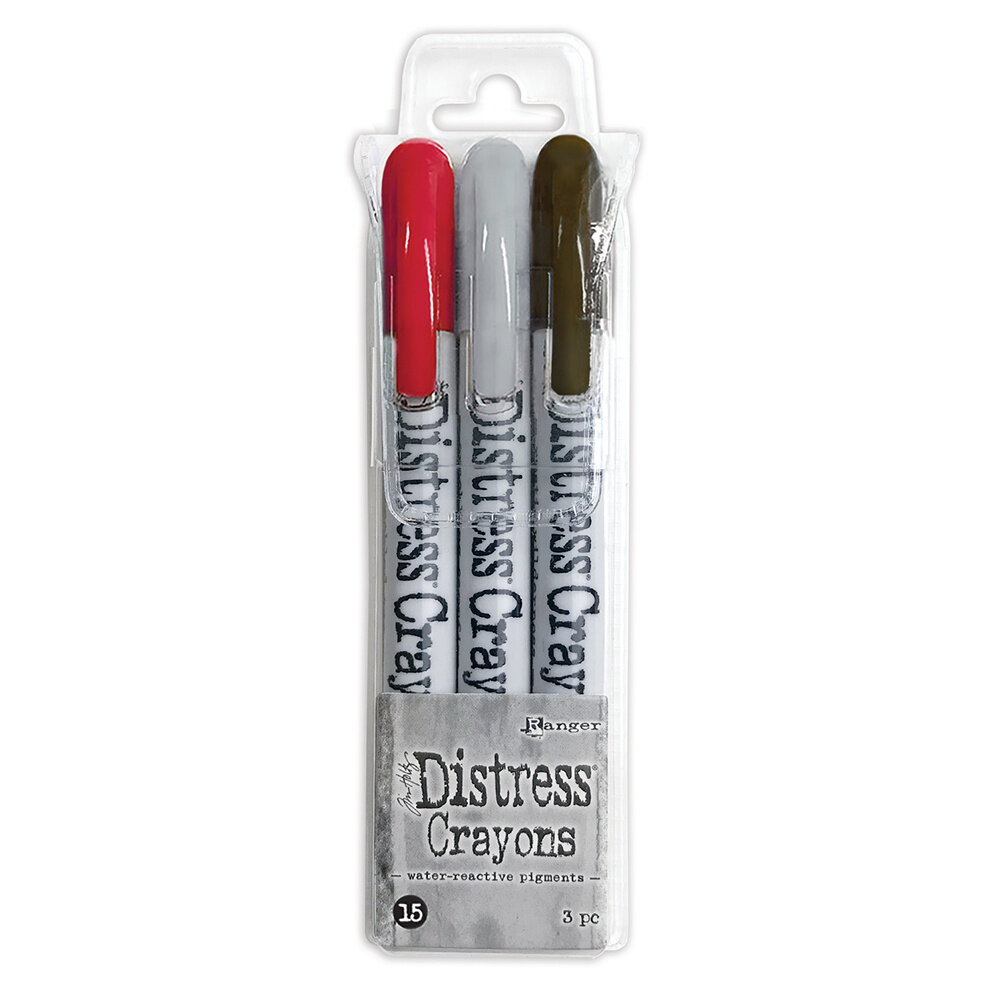 Tim Holtz Distress Crayons Set 15 (3pcs) (TDBK82484)