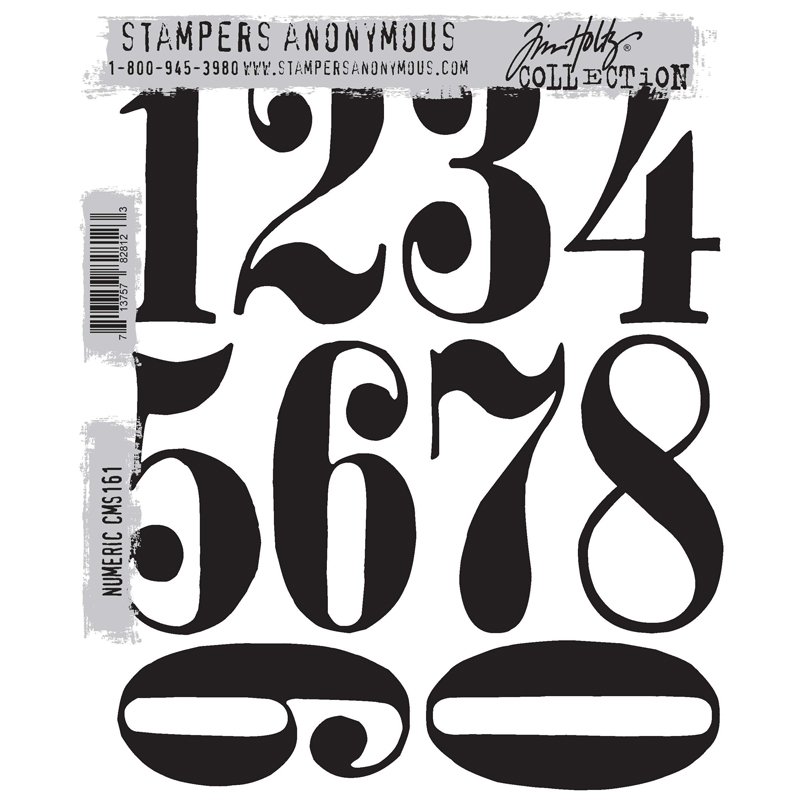 Tim Holtz Cling Mount Stamps: CMS161 NUMERIC