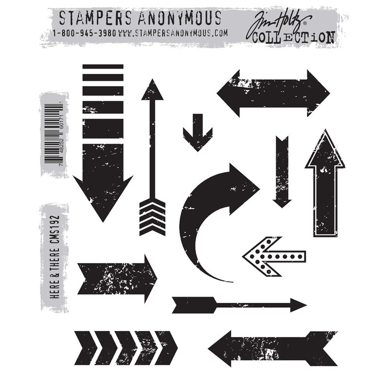 Tim Holtz Cling Mount Stamps: CMS192 HERE & THERE