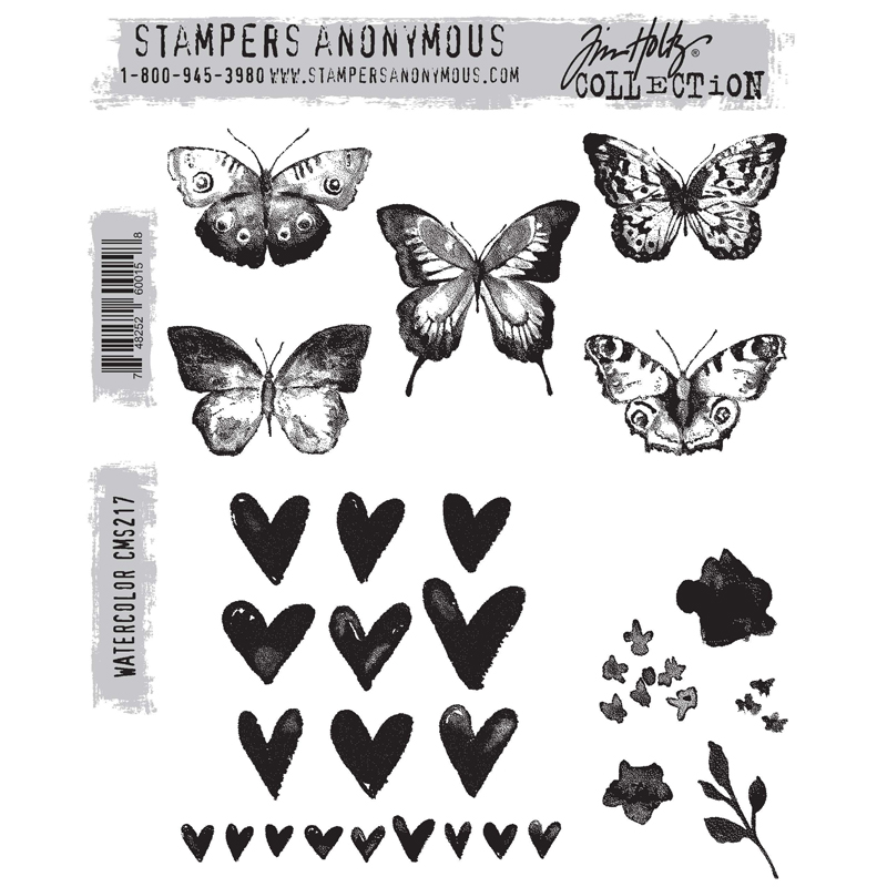 Tim Holtz Cling Mount Stamps: CMS217 WATERCOLOR