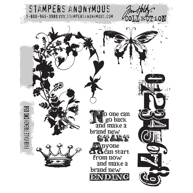 Tim Holtz Cling Mount Stamps: CMS058 FAIRYTALE FRENZY